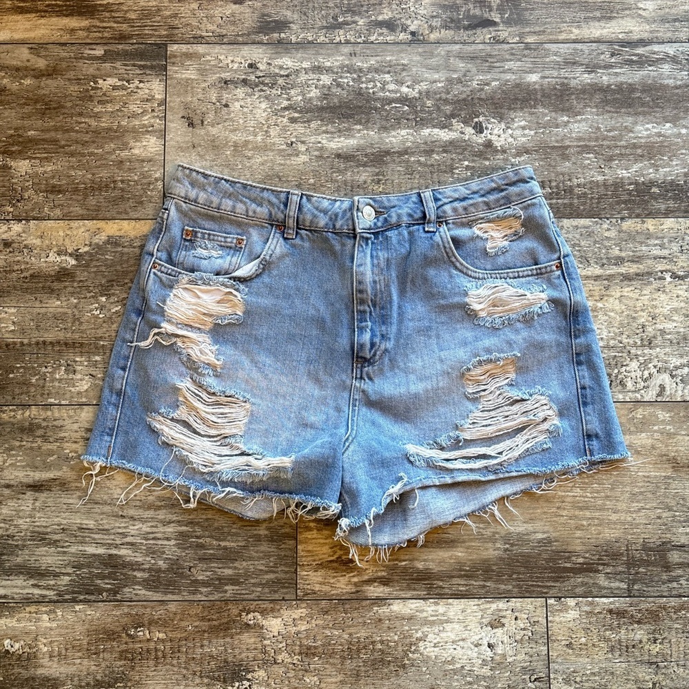 Topshop Moto Mom Denim Shorts - Size US 12